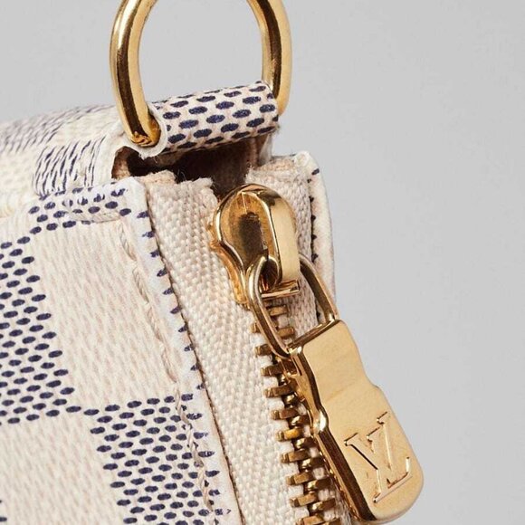 Louis Vuitton Damier Azur Canvas Accessories Pochette NM Bag w/o Strap - Picture 6 of 11